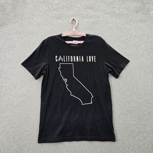 Atreyu‎ Men Shirt LARGE Black Graphic California Love Map Print Short Sleeve